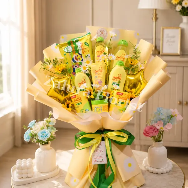 Baby Care Bouquet Zwitsal Premium – Hampers Kelahiran Bayi Custom